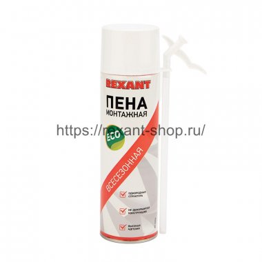 Rexant 89-0906 Пена монтажная всесезонная с трубочкой 40 л