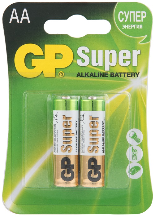 Батарея GP Super Alkaline 15A LR6 AA (2шт/уп)