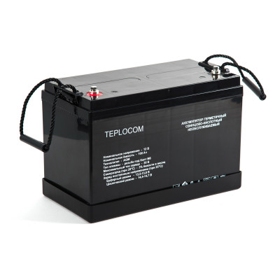 Бастион TEPLOCOM 100Ач Аккумулятор герметичный свинцово-кислотный.