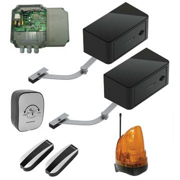 DOORHAN ARM-320PRO/Black-KIT Комплект автоматики для распашных ворот, в составе: привод ARM-320PRO/Black (2шт), блок управления SW-mini, ключ-кнопка KEYSWITCH-N, фотоэлементы PHOTOCELL-N, лампа LAMP-PRO.