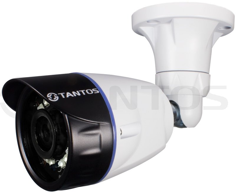 Tantos TSc-Pecof1 (2.8) 1Mp Уличная цилиндрическая универсальная видеокамера 4в1 (AHD, TVI, CVI, CVBS) 720p с функцией «День/Ночь», 1/4" Progressive CMOS Sensor