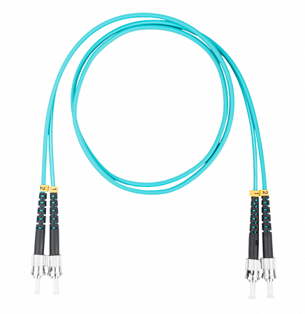 DATAREX ST-ST, дуплекс (duplex) OM3, нг(А)-HF, бирюзовый, 1,5 м Шнур оптический коммутационный (патч-корд)