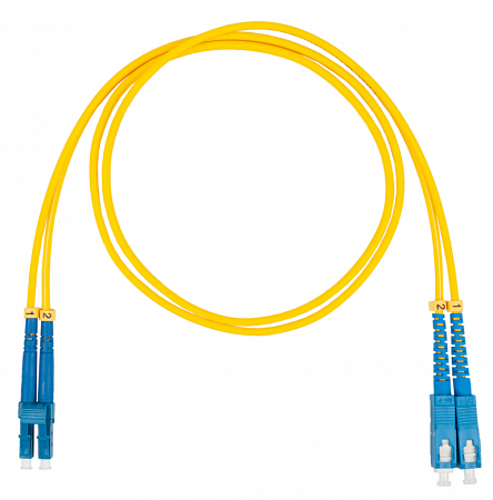 DATAREX LC-SC, дуплекс (duplex) OS2, нг(А)-HF, желтый, 2,0 м Шнур оптический коммутационный (патч-корд)