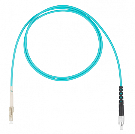 DATAREX LC-FC симплекс (simplex) OM3, нг(А)-HF, бирюзовый, 10 м Шнур оптический коммутационный (патч-корд)