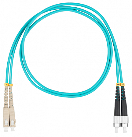 DATAREX SC-FC, дуплекс (duplex) OM3, нг(А)-HF, бирюзовый, 3,0 м Шнур оптический коммутационный (патч-корд)