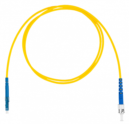 Шнур оптический коммутационный (патч-корд), LC-ST симплекс (simplex) OS2, нг(А)-HF, желтый, 20 м