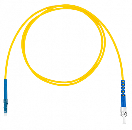 Шнур оптический коммутационный (патч-корд), LC-ST симплекс (simplex) OS2, нг(А)-HF, желтый, 1,0 м