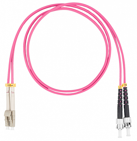 DATAREX LC-ST, дуплекс (duplex) OM4, нг(А)-HF, маджента, 3,0 м Шнур оптический коммутационный (патч-корд)