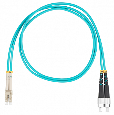 DATAREX LC-FC, дуплекс (duplex) OM3, нг(А)-HF, бирюзовый, 2,0 м Шнур оптический коммутационный (патч-корд)