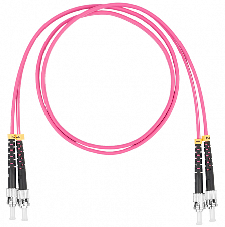 DATAREX ST-ST, дуплекс (duplex) OM4, нг(А)-HF, маджента, 1,0 м Шнур оптический коммутационный (патч-корд)
