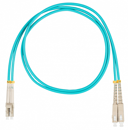 DATAREX LC-SC, дуплекс (duplex) OM3, нг(А)-HF, бирюзовый, 2,0 м Шнур оптический коммутационный (патч-корд)