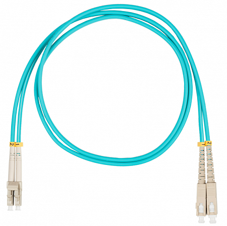 DATAREX LC-SC, дуплекс (duplex) OM3, нг(А)-HF, бирюзовый, 5,0 м Шнур оптический коммутационный (патч-корд)