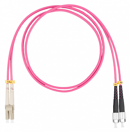 DATAREX LC-FC, дуплекс (duplex) OM4, нг(А)-HF, маджента, 0,5 м Шнур оптический коммутационный (патч-корд)