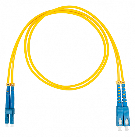 DATAREX LC-SC, дуплекс (duplex) OS2, нг(А)-HF, желтый, 5,0 м Шнур оптический коммутационный (патч-корд)