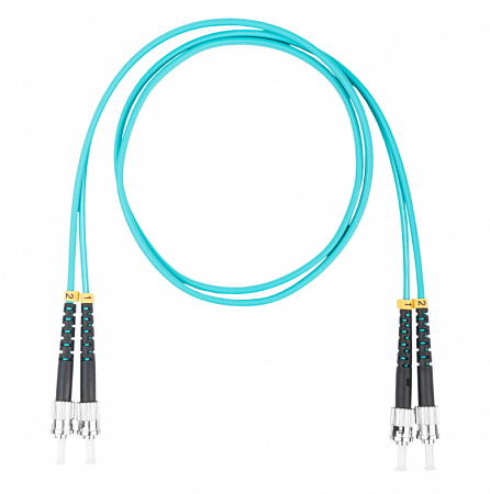 DATAREX ST-ST, дуплекс (duplex) OM3, нг(А)-HF, бирюзовый, 1,0 м Шнур оптический коммутационный (патч-корд)