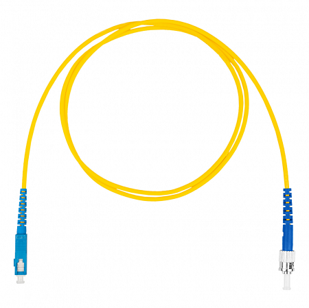 Шнур оптический коммутационный (патч-корд), SC-ST симплекс (simplex) OS2, нг(А)-HF, желтый, 1,5 м