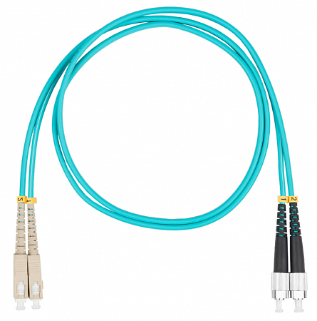 DATAREX SC-FC, дуплекс (duplex) OM3, нг(А)-HF, бирюзовый, 2,0 м Шнур оптический коммутационный (патч-корд)