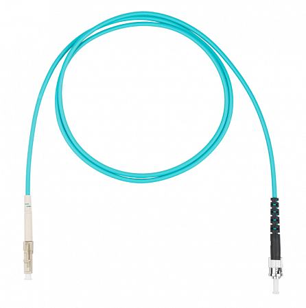 DATAREX LC-ST симплекс (simplex) OM3, нг(А)-HF, бирюзовый, 10 м Шнур оптический коммутационный (патч-корд)