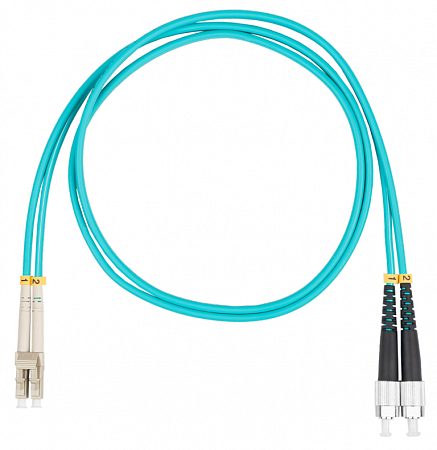 DATAREX LC-FC, дуплекс (duplex) OM3, нг(А)-HF, бирюзовый, 0,5 м Шнур оптический коммутационный (патч-корд)