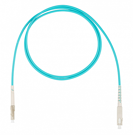 DATAREX LC-SC симплекс (simplex) OM3, нг(А)-HF, бирюзовый, 1,5 м Шнур оптический коммутационный (патч-корд)