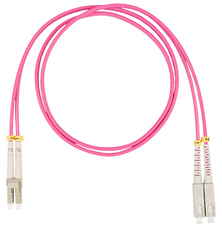 DATAREX LC-SC, дуплекс (duplex) OM4, нг(А)-HF, маджента, 1,0 м Шнур оптический коммутационный (патч-корд)