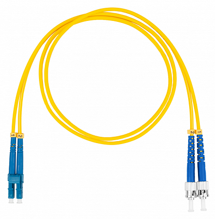 DATAREX LC-ST, дуплекс (duplex) OS2, нг(А)-HF, желтый, 5,0 м Шнур оптический коммутационный (патч-корд)