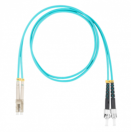 DATAREX LC-ST, дуплекс (duplex) OM3, нг(А)-HF, бирюзовый, 0,5 м Шнур оптический коммутационный (патч-корд)