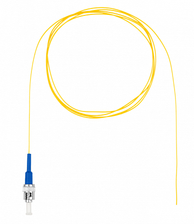 Шнур оптический монтажный (пигтейл), ST, OS2, нг(А)-HF, желтый, 1,5 м