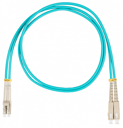 DATAREX LC-SC, дуплекс (duplex) OM3, нг(А)-HF, бирюзовый, 1,5 м Шнур оптический коммутационный (патч-корд)