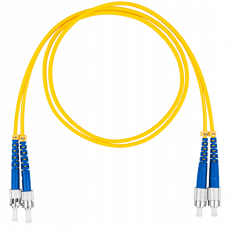 DATAREX FC-ST, дуплекс (duplex) OS2, нг(А)-HF, желтый, 3,0 м Шнур оптический коммутационный (патч-корд)