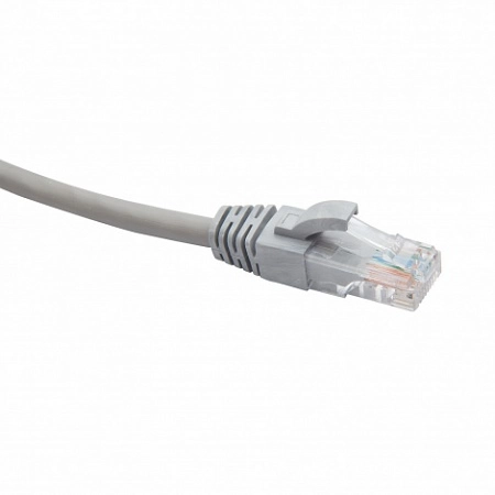 RJ45-RJ45 U/UTP Cat.5e LSZH нг(А)-HF (DR-181009),Патч-корд (коммутационный шнур) 2м, серый