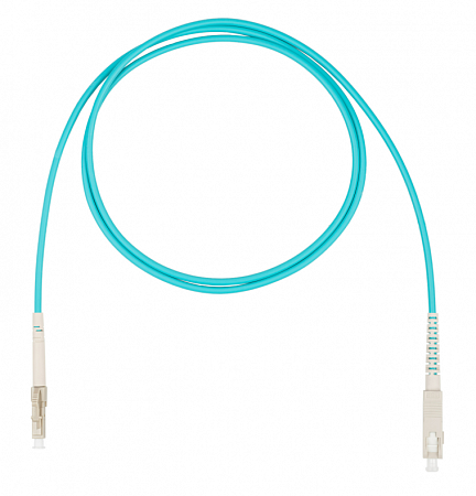DATAREX LC-SC симплекс (simplex) OM3, нг(А)-HF, бирюзовый, 15 м Шнур оптический коммутационный (патч-корд)