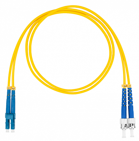 DATAREX LC-ST, дуплекс (duplex) OS2, нг(А)-HF, желтый, 10 м Шнур оптический коммутационный (патч-корд)
