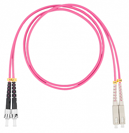 DATAREX SC-ST, дуплекс (duplex) OM4, нг(А)-HF, маджента, 10 м Шнур оптический коммутационный (патч-корд)