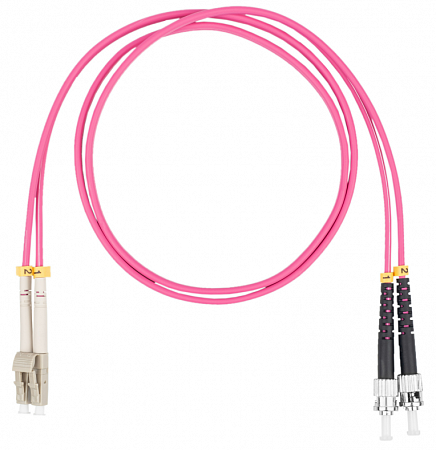 DATAREX LC-ST, дуплекс (duplex) OM4, нг(А)-HF, маджента, 20 м Шнур оптический коммутационный (патч-корд)