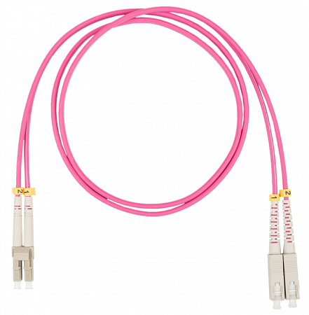 DATAREX LC-SC, дуплекс (duplex) OM4, нг(А)-HF, маджента, 2,0 м Шнур оптический коммутационный (патч-корд)