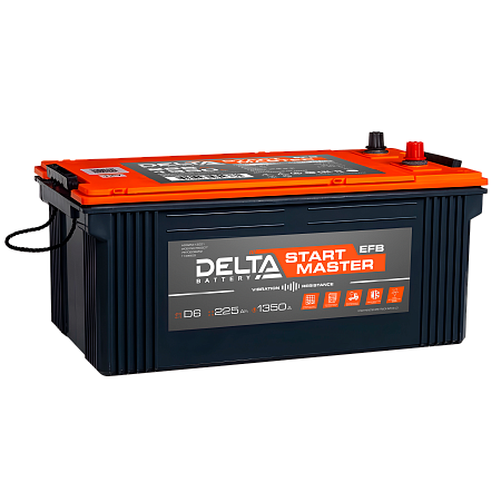 DELTA START MASTER EFB TRUCK Ah 225 L3 стартерная аккумуляторная батарея