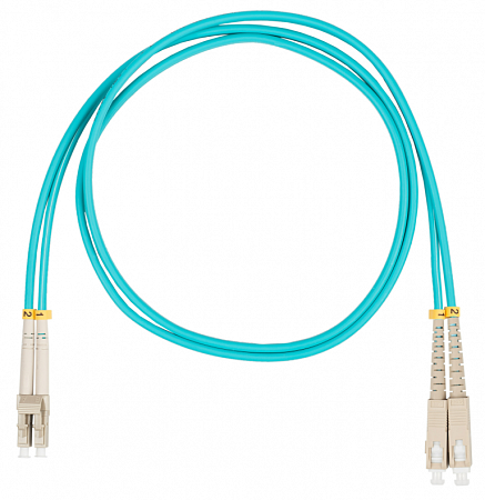 DATAREX LC-SC, дуплекс (duplex) OM3, нг(А)-HF, бирюзовый, 10 м Шнур оптический коммутационный (патч-корд)