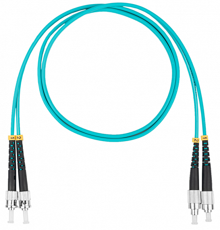 DATAREX FC-ST, дуплекс (duplex) OM3, нг(А)-HF, бирюзовый, 10 м Шнур оптический коммутационный (патч-корд)