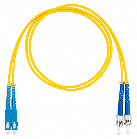 DATAREX SC-ST, дуплекс (duplex) OS2, нг(А)-HF, желтый, 20 м Шнур оптический коммутационный (патч-корд)