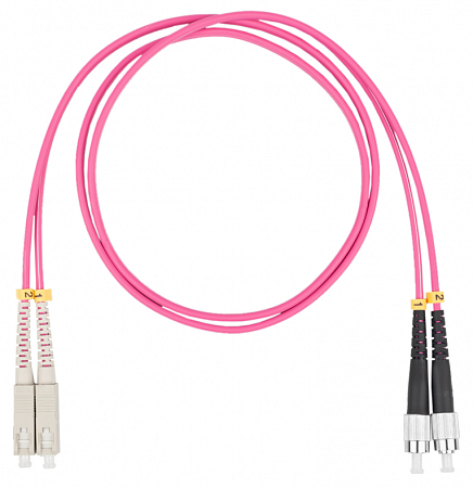 DATAREX SC-FC, дуплекс (duplex) OM4, нг(А)-HF, маджента, 2,0 м Шнур оптический коммутационный (патч-корд), SC-FC