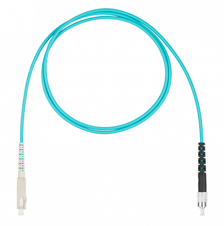 DATAREX SC-FC симплекс (simplex) OM3, нг(А)-HF, бирюзовый, 5,0 м Шнур оптический коммутационный (патч-корд)