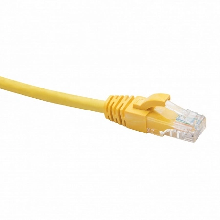 RJ45-RJ45 U/UTP Cat.5e LSZH нг(А)-HF (DR-181405), Патч-корд (коммутационный шнур) 0.5м, желтый