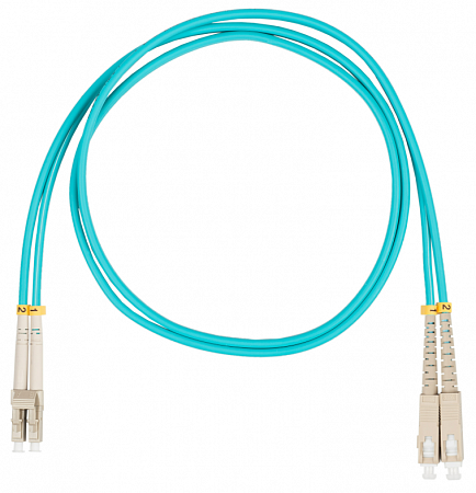 DATAREX LC-SC, дуплекс (duplex) OM3, нг(А)-HF, бирюзовый, 1,0 м Шнур оптический коммутационный (патч-корд)