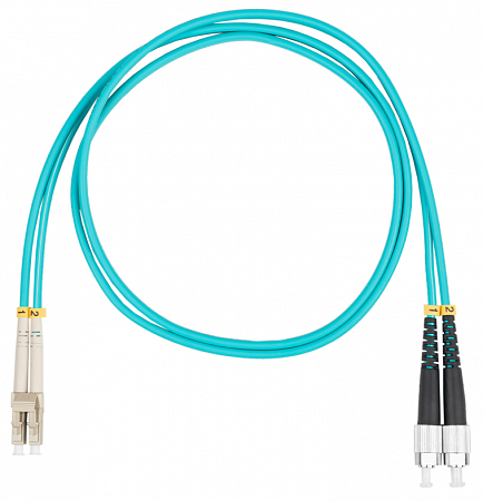 DATAREX LC-FC, дуплекс (duplex) OM3, нг(А)-HF, бирюзовый, 1,5 м Шнур оптический коммутационный (патч-корд)