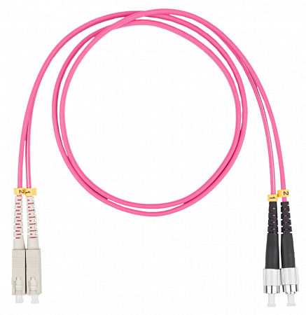 DATAREX SC-FC, дуплекс (duplex) OM4, нг(А)-HF, маджента, 5,0 м Шнур оптический коммутационный (патч-корд)
