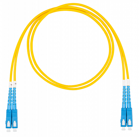 DATAREX SC-SC, дуплекс (duplex) OS2, нг(А)-HF, желтый, 10 м Шнур оптический коммутационный (патч-корд)
