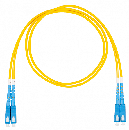 DATAREX SC-SC, дуплекс (duplex) OS2, нг(А)-HF, желтый, 5,0 м Шнур оптический коммутационный (патч-корд)
