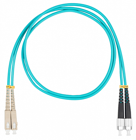 DATAREX SC-FC, дуплекс (duplex) OM3, нг(А)-HF, бирюзовый, 15 м Шнур оптический коммутационный (патч-корд)