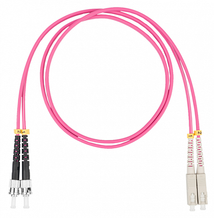 DATAREX SC-ST, дуплекс (duplex) OM4, нг(А)-HF, маджента, 1,0 м Шнур оптический коммутационный (патч-корд)